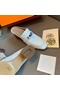 Hermes Blossom Mules 60mm In White Goatskin Replica