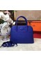 Hermes Bolide Original Leather Tote Bag B1007 Blue Replica