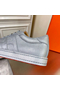 Hermes Boomerang Sneakers In Silver Epsom Leather Replica