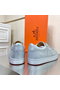 Hermes Boomerang Sneakers In Silver Epsom Leather Replica