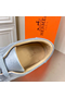Hermes Boomerang Sneakers In Silver Epsom Leather Replica