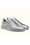 Hermes Boomerang Sneakers In Silver Epsom Leather Replica