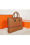 Hermes Briefcase Grainy Calf Leather H8253 Wheat Replica