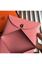 Hermes Calvi Card Holder In Pink Epsom Leather Replica