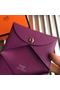 Hermes Calvi Card Holder In Purple Epsom Leather Replica