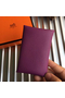 Hermes Calvi Card Holder In Purple Epsom Leather Replica