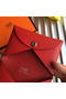 Hermes Calvi Card Holder In Red Epsom Leather Replica