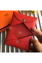 Hermes Calvi Card Holder In Red Epsom Leather Replica