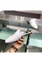 Hermes Catena Mules In White Calfskin Replica