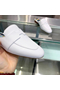 Hermes Catena Mules In White Calfskin Replica