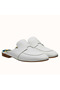 Hermes Catena Mules In White Calfskin Replica