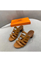 Hermes Celena Sandals 50mm In Brown Calfskin Replica