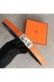 Hermes Collier de Chien belt buckle & Reversible leather strap 24 mm H0521 orange Replica