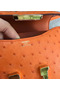 Hermes Constance 18 Handmade Bag In Orange Ostrich Leather Replica