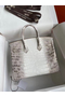 Hermes Diamond Birkin 25cm In Himalaya Niloticus Crocodile Skin Replica