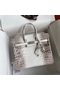 Hermes Diamond Birkin 25cm In Himalaya Niloticus Crocodile Skin Replica