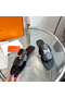 Hermes Galerie Sandals In Black Calfskin Replica