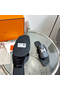 Hermes Galerie Sandals In Black Calfskin Replica