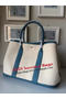 Hermes Garden Party 36CM Bag Canvas Leather H11M Blue Replica