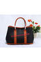 Hermes Garden Party 36cm Tote Bag Grainy Leather Black&Orange Replica