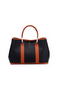 Hermes Garden Party 36cm Tote Bag Grainy Leather Black&Orange Replica