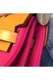 Hermes Herbag 31CM Original Canvas Leather & Calfskin 45987 Pink&Brown Replica