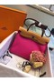 Hermes Herbag 31CM Original Canvas Leather & Calfskin 45987 Pink&Brown Replica