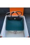 Hermes Herbag 31CM Original Canvas Leather & Calfskin 45987 sky Blue&black Replica