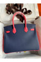 Hermes HSS Birkin 30 Bicolor Bag in Blue Saphir and Rose Lipstick Epsom Calfskin Replica