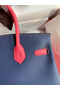 Hermes HSS Birkin 30 Bicolor Bag in Blue Saphir and Rose Lipstick Epsom Calfskin Replica