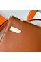 Hermes HSS Kelly Pochette Bicolor Bag in Gold and Craie Swift Calfskin Replica