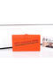 Hermes Jige Clutch Bag Calfskin Leather HQ864 Orange Replica