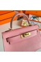 Hermes Kelly 19cm Shoulder Bags Epsom Leather KL19 Gold hardware pink Replica