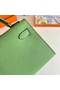 Hermes Kelly 19cm Shoulder Bags Epsom Leather KL19 Silver hardware Avocado Green Replica