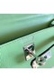 Hermes Kelly 19cm Shoulder Bags Epsom Leather KL19 Silver hardware Avocado Green Replica