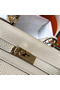 Hermes Kelly 20cm Bag In Craie Clemence Leather GHW Replica
