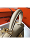 Hermes Kelly 20cm Bag In Craie Clemence Leather GHW Replica