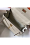 Hermes Kelly 20cm Bag In Craie Clemence Leather GHW Replica