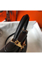 Hermes Kelly 25cm Retourne Bag In Black Clemence Leather Replica