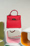 Hermes Kelly 25cm Tote Bag Togo Leather K2138 Red Replica