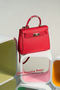 Hermes Kelly 25cm Tote Bag Togo Leather K2138 Red Replica