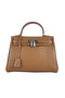 Hermes Kelly 28cm Shoulder Bags Wheat Grainy Leather Silver Replica