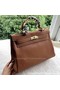 Hermes Kelly 32cm Shoulder Bag Brown Calfskin Leather K32CL Gold Replica