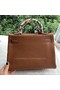 Hermes Kelly 32cm Shoulder Bag Brown Calfskin Leather K32CL Gold Replica