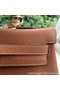 Hermes Kelly 32cm Shoulder Bag Brown Calfskin Leather K32CL Gold Replica
