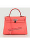 Hermes Kelly 32cm Shoulder Bag Pink Original Leather K32 Silver Replica