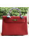 Hermes Kelly 32cm Shoulder Bag Red Calfskin Leather K32CL Gold Replica