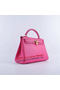 Hermes Kelly 32cm Shoulder Bags Rosy Grainy Leather Gold Replica