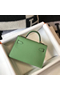 Hermes Kelly Mini II Bag In Vert Criquet Epsom Leather GHW Replica