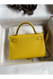 Hermes Kelly Mini II Sellier Handmade Bag In Jaune de Naples Epsom Calfskin Replica